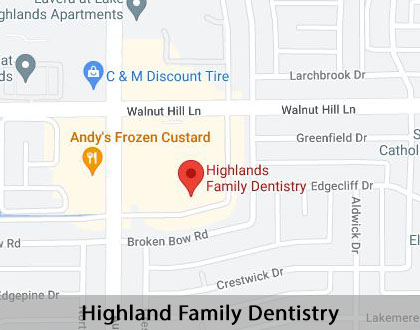 Map image for Denture Relining in Dallas, TX