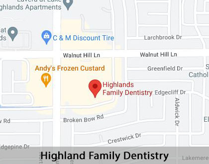 Map image for Cosmetic Dental Services in Dallas, TX